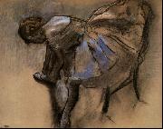 Edgar Degas Seated Dancer Tying her Slipper painting
